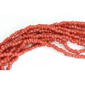 somptuos colier de coral Sardinia " seed beads". argint vermeil. atelier Todescano Mario. anii ' 70